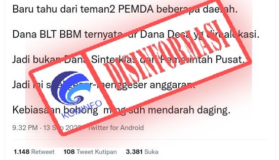 [HOAKS atau FAKTA]: Dana BLT BBM adalah Dana Desa yang Direlokasi