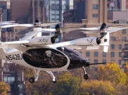 Taksi Listrik Udara Uji Coba Terbang di Atas Kota New York