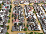 Banjir Merendam Perumahan Subsidi di Kampung Cibunar Parung Panjang Bogor