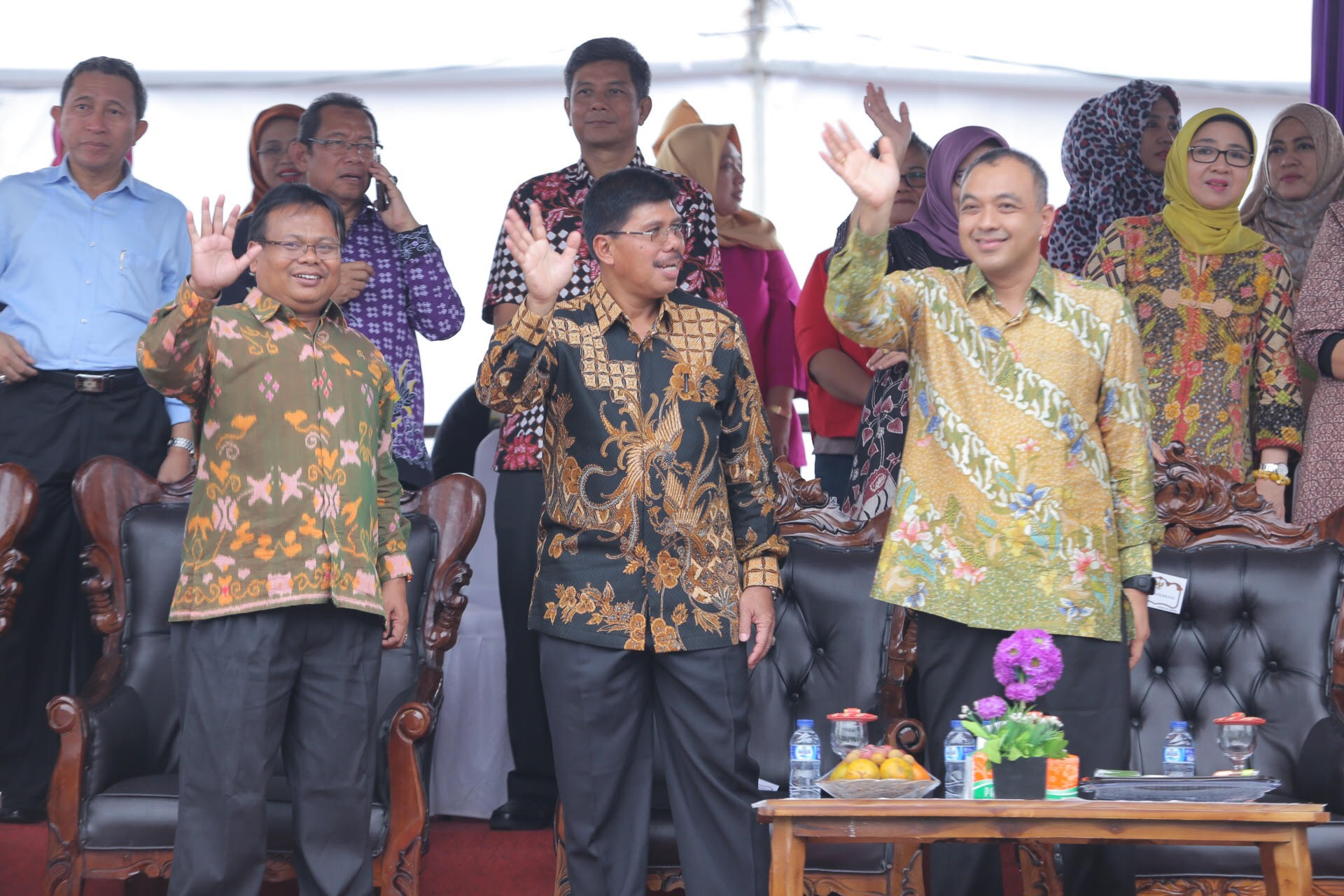 Ahmed Zaki Iskandar dalam karnaval budaya HUT Kabupaten Tangerang (MP/Rizky)