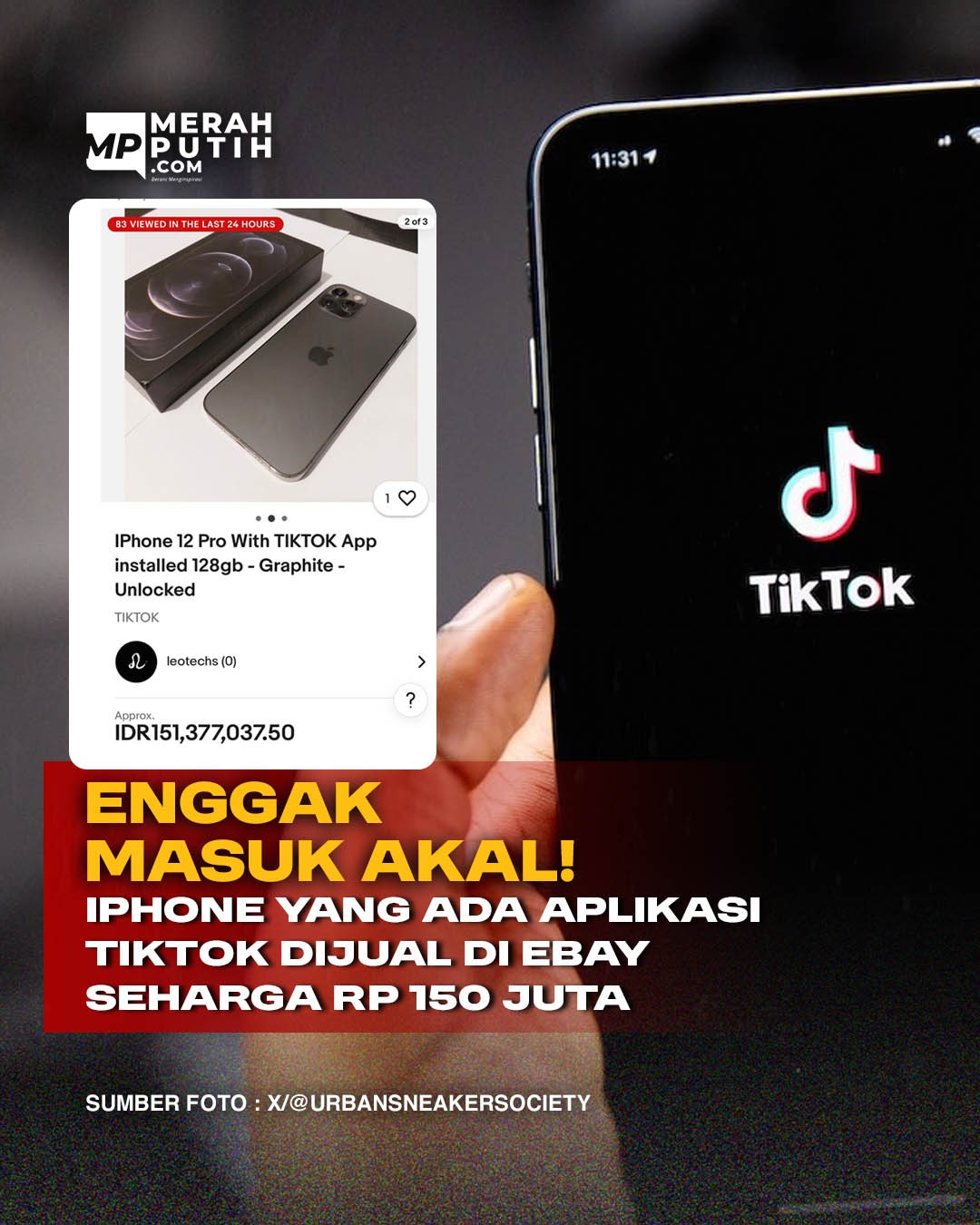 Enggak Masuk Akal! iPhone yang Ada Aplikasi TikTok Dijual di Ebay Seharga Rp 150 Juta
