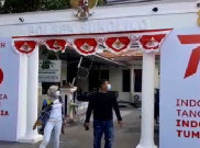 HUT RI, Polsek Sukolilo Surabaya Bikin Gerbang Mirip Istana Merdeka