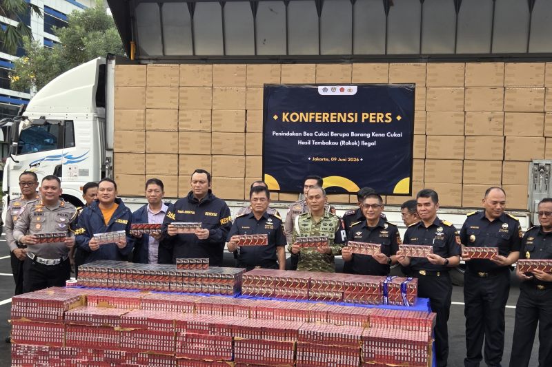 Bea Cukai Gagalkan Peredaran 8,9 Juta Batang Rokok Tanpa Pita Cukai