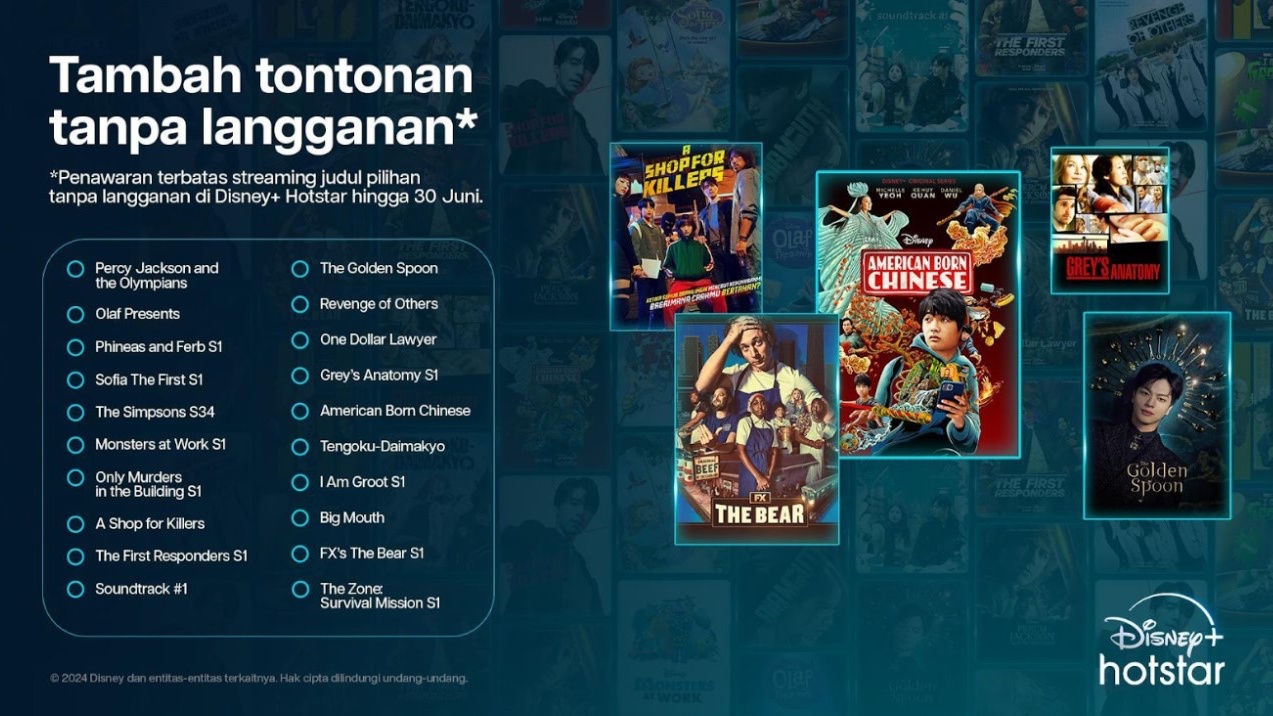 Sejumlah Tayangan Populer Disney+ Bisa Disaksikan Tanpa Berlangganan