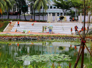 Melihat Progres Pembangunan Taman Bendera Pusaka di Jakarta Selatan Capai 45 Persen