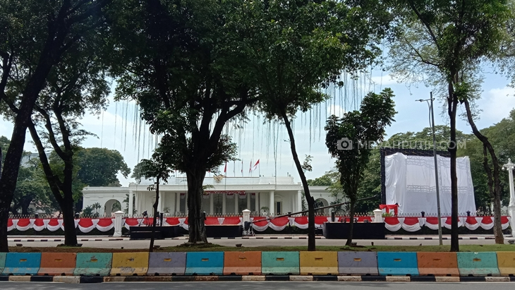 Panggung Upacara HUT Ke-75 RI Sudah Berdiri di Istana Presiden
