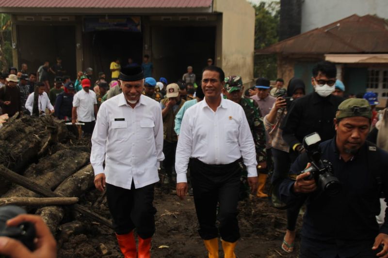 Mentan Geser Anggaran Bantu Korban Lahar Dingin Gunung Marapi