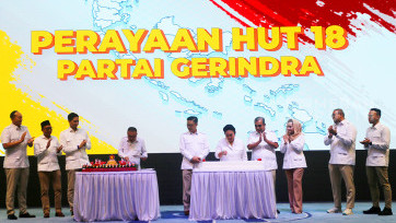 Kemeriahan Perayaan HUT ke-18 Partai Gerindra di Gedung DPR Jakarta