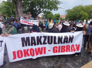 Demo di Kantor Gibran, Massa Berteriak 'Makzulkan Jokowi' dan 'Dukung Hak Angket'