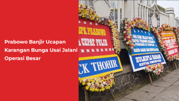 Prabowo Dibanjiri Ucapan Karangan Bunga Usai Jalani Operasi Besar