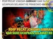 [HOAKS atau FAKTA] : Jokowi dan Gibran Dipecat dari PDIP