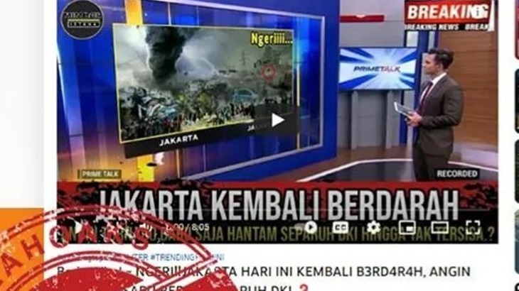 [HOAKS atau FAKTA]: Separuh Wilayah Jakarta Diterjang Tornado