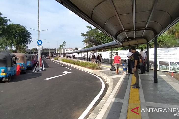 Kawasan penataan integrasi antarmoda Stasiun Tanah Abang, Jakarta Pusat, Selasa (2/6/2020). (ANTARA/Devi Nindy)