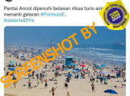 [HOAKS atau FAKTA]: Belasan Ribu Turis Asing Penuhi Pantai Ancol saat Formula E