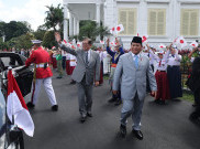 Momen Prabowo Sambut Meriah PM Jepang dengan Pasukan Kehormatan dan 21 Dentuman Meriam