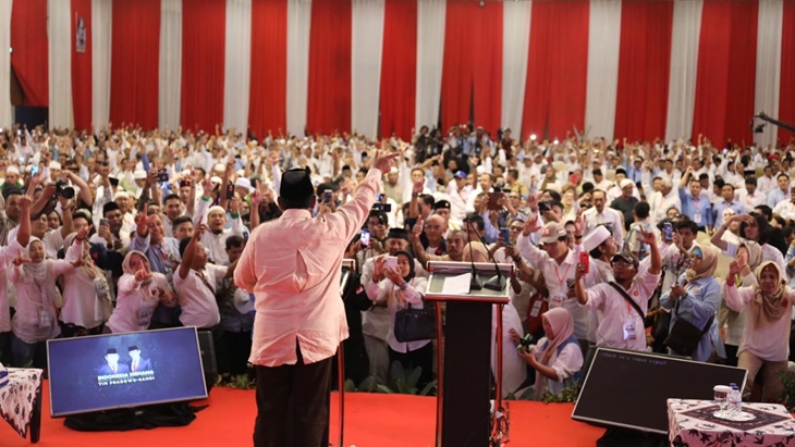 Prabowo di Surabaya. (BPN)