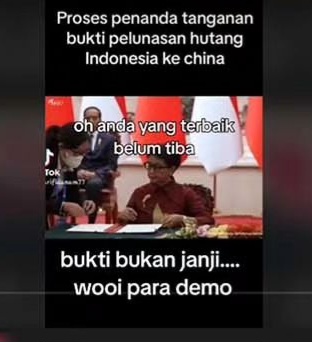 [HOAKS atau FAKTA]: Menlu Retno Tandatangani Pelunasan Utang Indonesia ke China