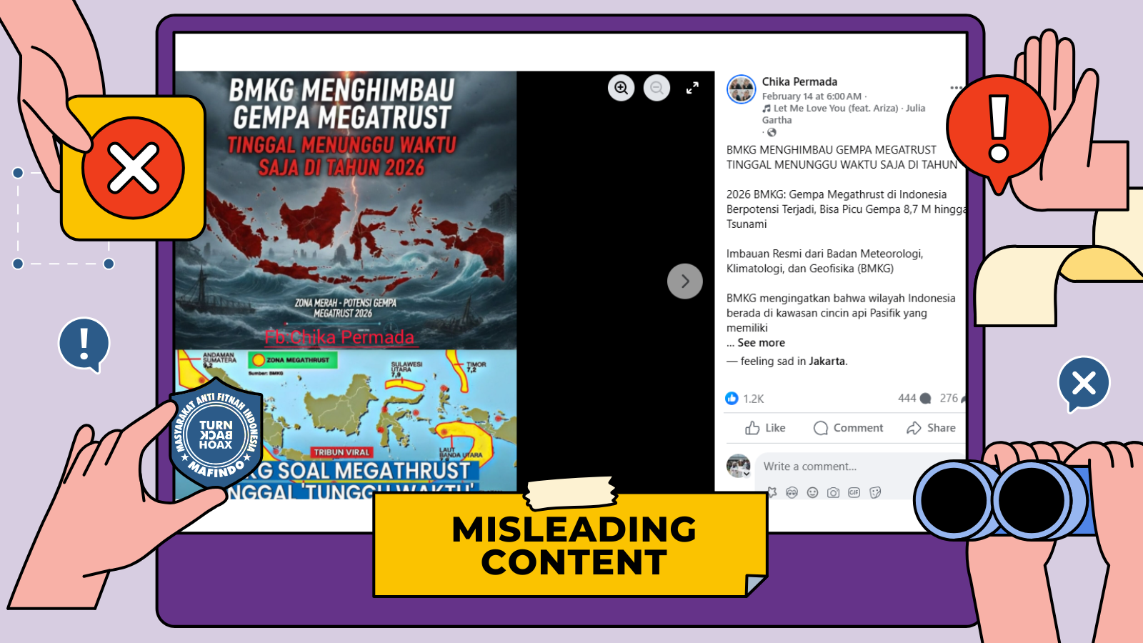 [HOAKS atau FAKTA]: BMKG Prediksi Potensi Tsunami dan Megathrust M 8,7 di Indonesia