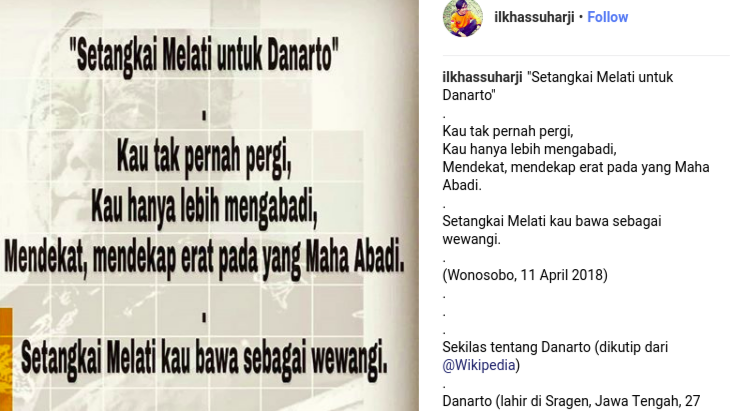 Sastrawan Danarto Wafat, Warganet Berduka