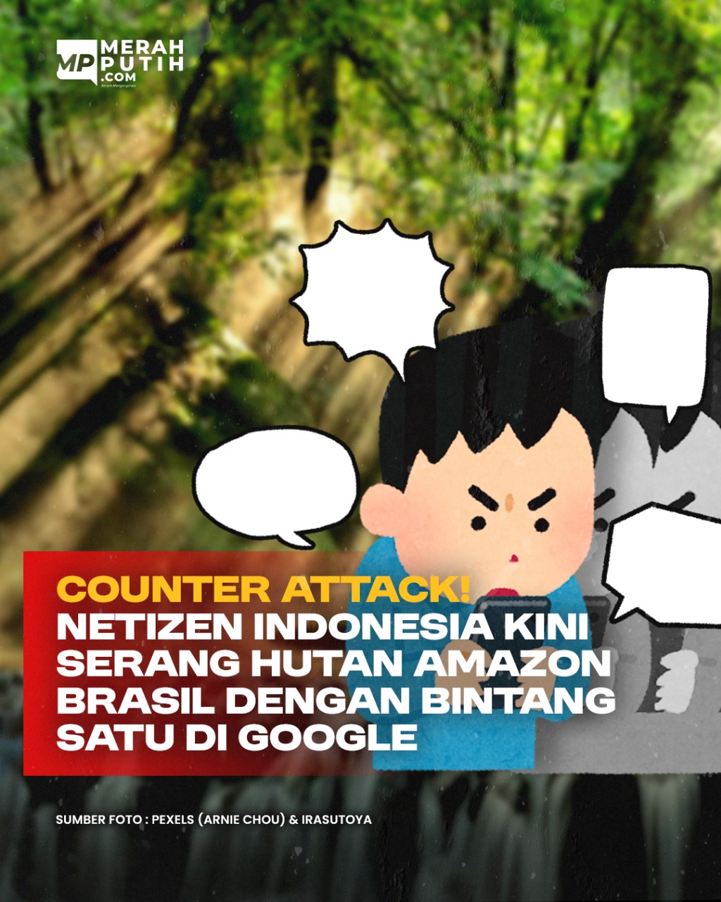 Counter Attack! Netizen Indonesia Serang Hutan Amazon Brasil dengan Bintang 1 di Google