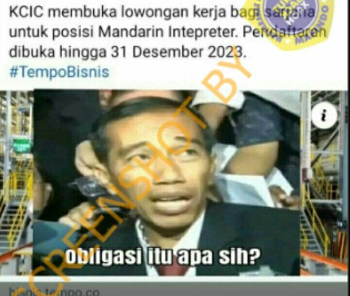 [HOAKS atau FAKTA]: Daftar Kerja di KCIC Harus Bisa Berbahasa Mandarin