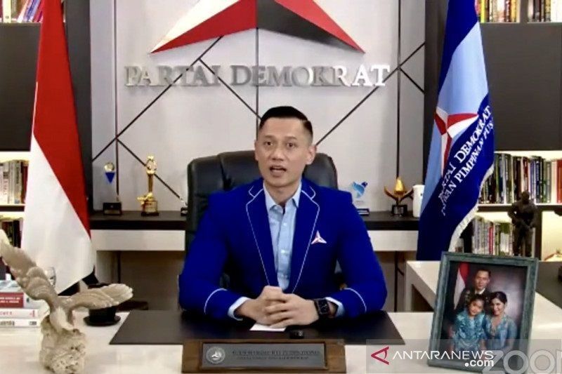 Ketua Umum DPP Partai Demokrat Agus Harimurti Yudhoyono. ANTARA/Genta Tenri Mawangi
