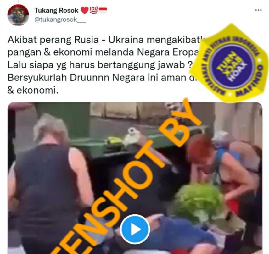 [HOAKS atau FAKTA]: Krisis Pangan dan Ekonomi Melanda Eropa