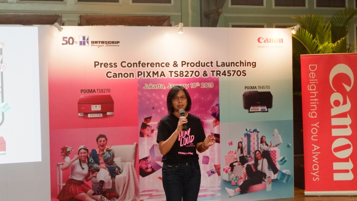 Monica Aryasetiawan, Senior Division Manager Canon Consumer System Product Div. pt. Datascrip (MP/Ikhsan Digdo)