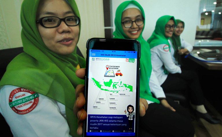 Aplikasi mobile BPJS Kesehatan. Foto: Antara
