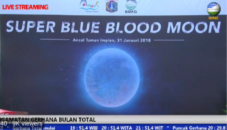 Super Blue Blood Moon Tampak di Langit Jakarta