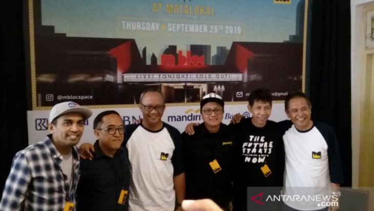Jumpa pers peresmian M Bloc Space di Jakarta, Kamis (26/9/2019). (ANTARA/Yogi Rachman) 