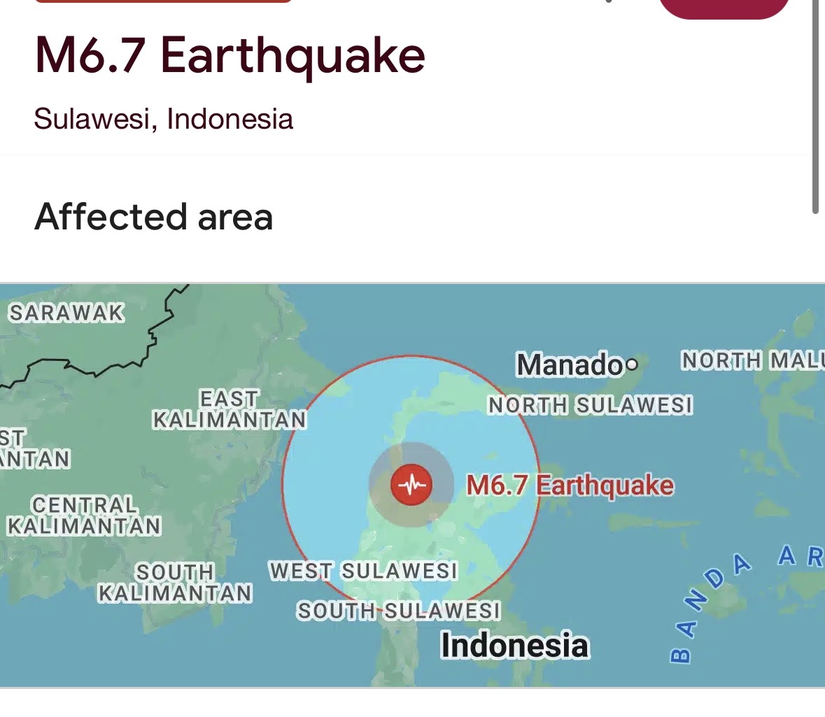 Gempa M 6,7 Guncang Palu, Guncangan Terasa di Seluruh Sulawesi Tengah