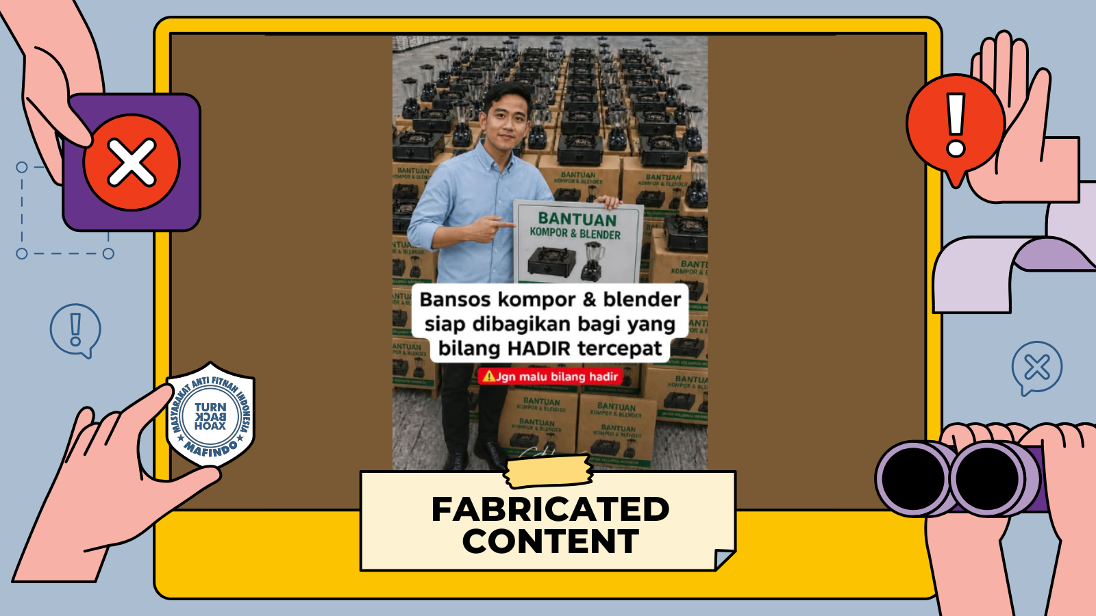 [HOAKS atau FAKTA]: Prabowo Bagikan Bansos Blender dan Kompor untuk Rakyat