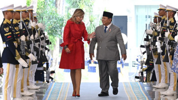 Momen Akrab Presiden Prabowo Subianto Menerima Kunjungan Ratu Maxima di Istana Merdeka