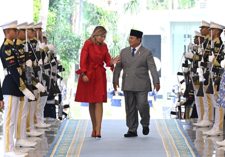 Momen Akrab Presiden Prabowo Subianto Menerima Kunjungan Ratu Maxima di Istana Merdeka