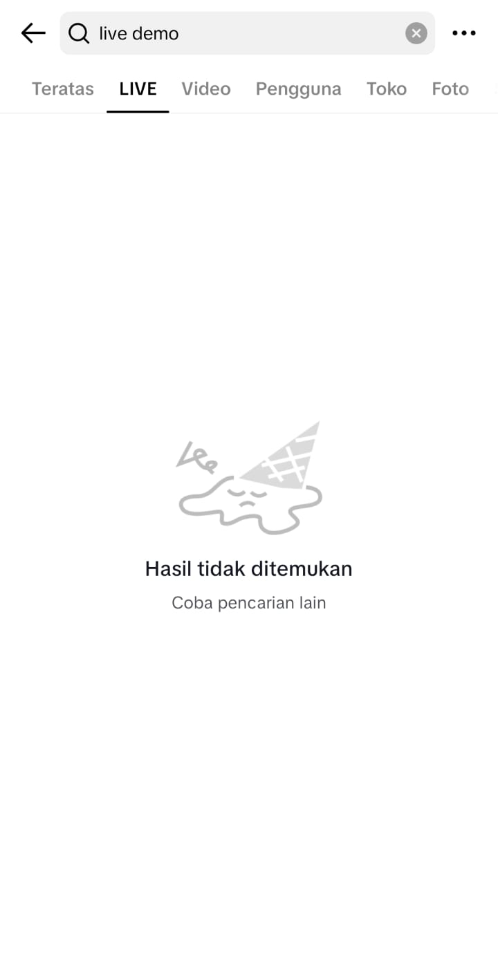 Live TikTok Tidak Bisa Diakses