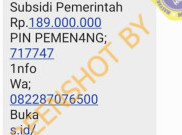 [HOAKS atau FAKTA]: Pertamina Bagikan Subsidi Rp 189 Juta