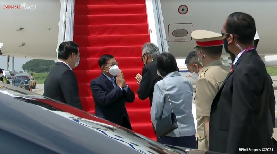 Ini yang Dilakukan Panglima Militer Myanmar Setibanya di Indonesia