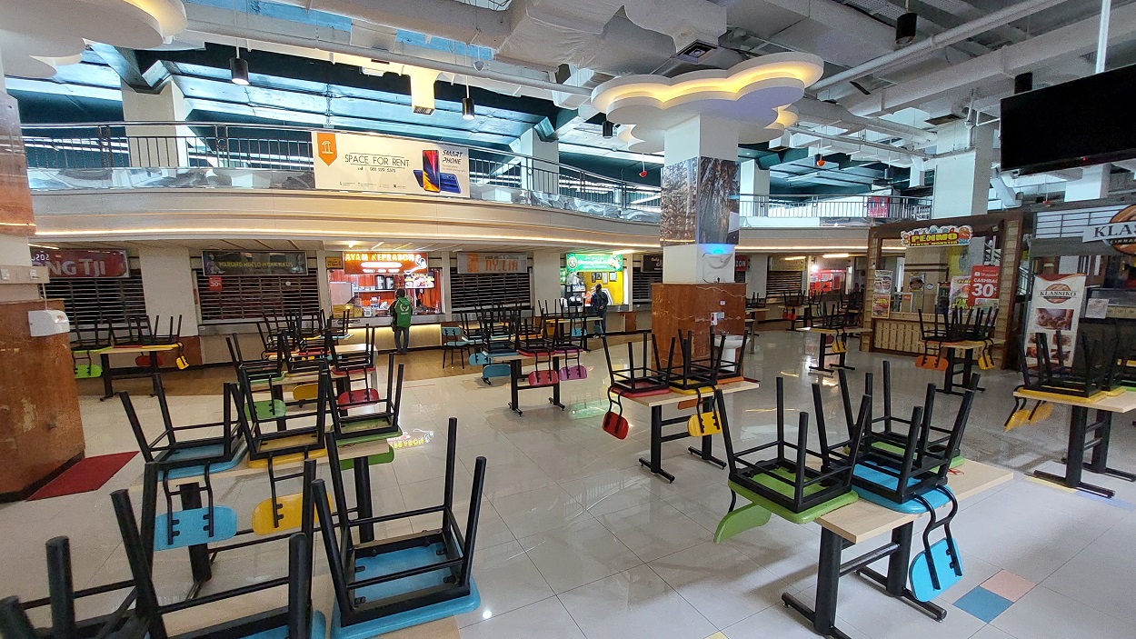 Solo Paragon Mall (SGM) tutup selama diberlakukan PPKM Level 4 di Solo, Jawa Tengah. (MP/Ismail)