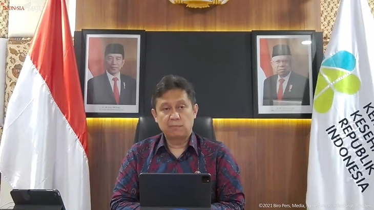 Menteri Kesehatan (Menkes) Budi Gunadi Sadikin saat konferensi Pers PPKM secara virtual, Senin (1/11). (Foto: MP/Youtube)