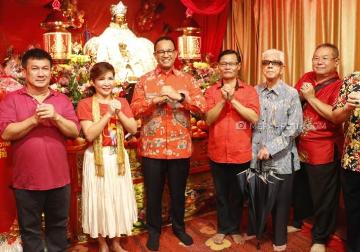 Tahun Baru Imlek, Anies Datangi Warga Tionghoa Jakarta di Wihara Dharma Bakti