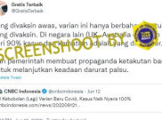 [HOAKS atau FAKTA]: Varian Baru COVID-19 Hanya Berbahaya Pada Orang yang Divaksin
