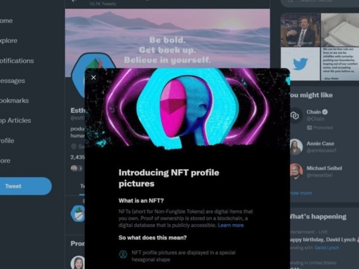 Twitter Luncurkan Debut Gambar Profil NFT Berbentuk Heksagon