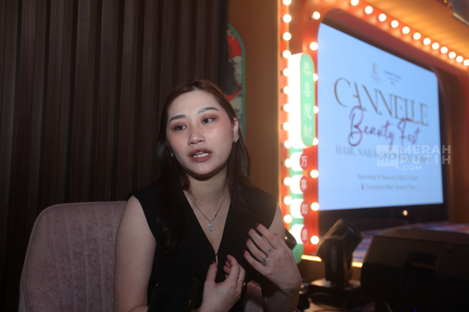CEO Cannelle Salon & Nails Kezia Salim dalam gelaran CANNELLE Beauty Fest di Cartensz Mall, Tangerang, Banten, Sabtu (8/2/2025).