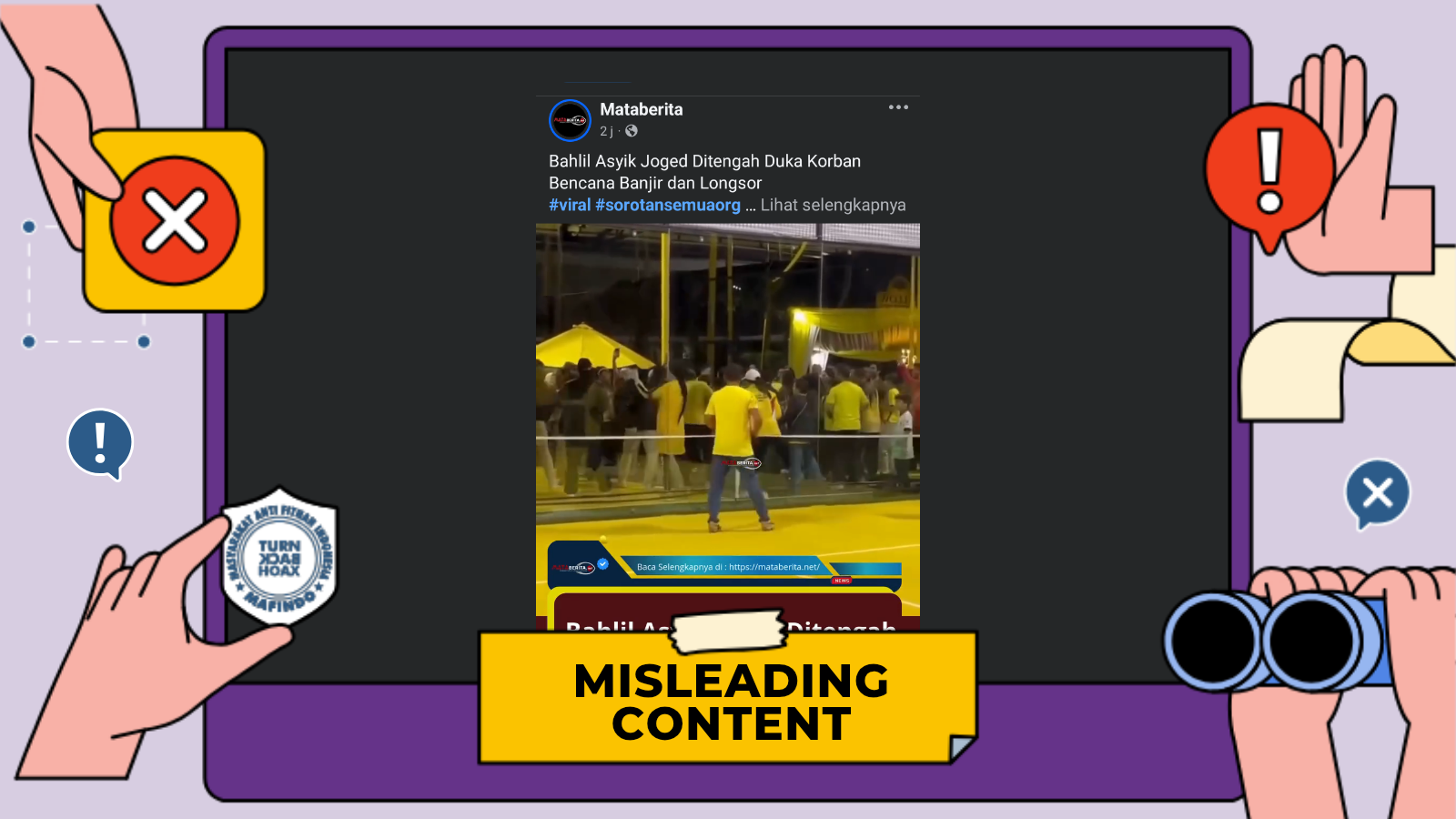 [HOAKS atau FAKTA]: Bahlil Asyik Berjoget di Tengah Duka Korban Bencana Sumatra
