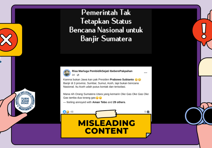 [HOAKS atau FAKTA]: Pemerintah Tak Tetapkan Status ‘Bencana Nasional’ di Sumatra karena Bukan Bagian dari Wilayah Jawa
