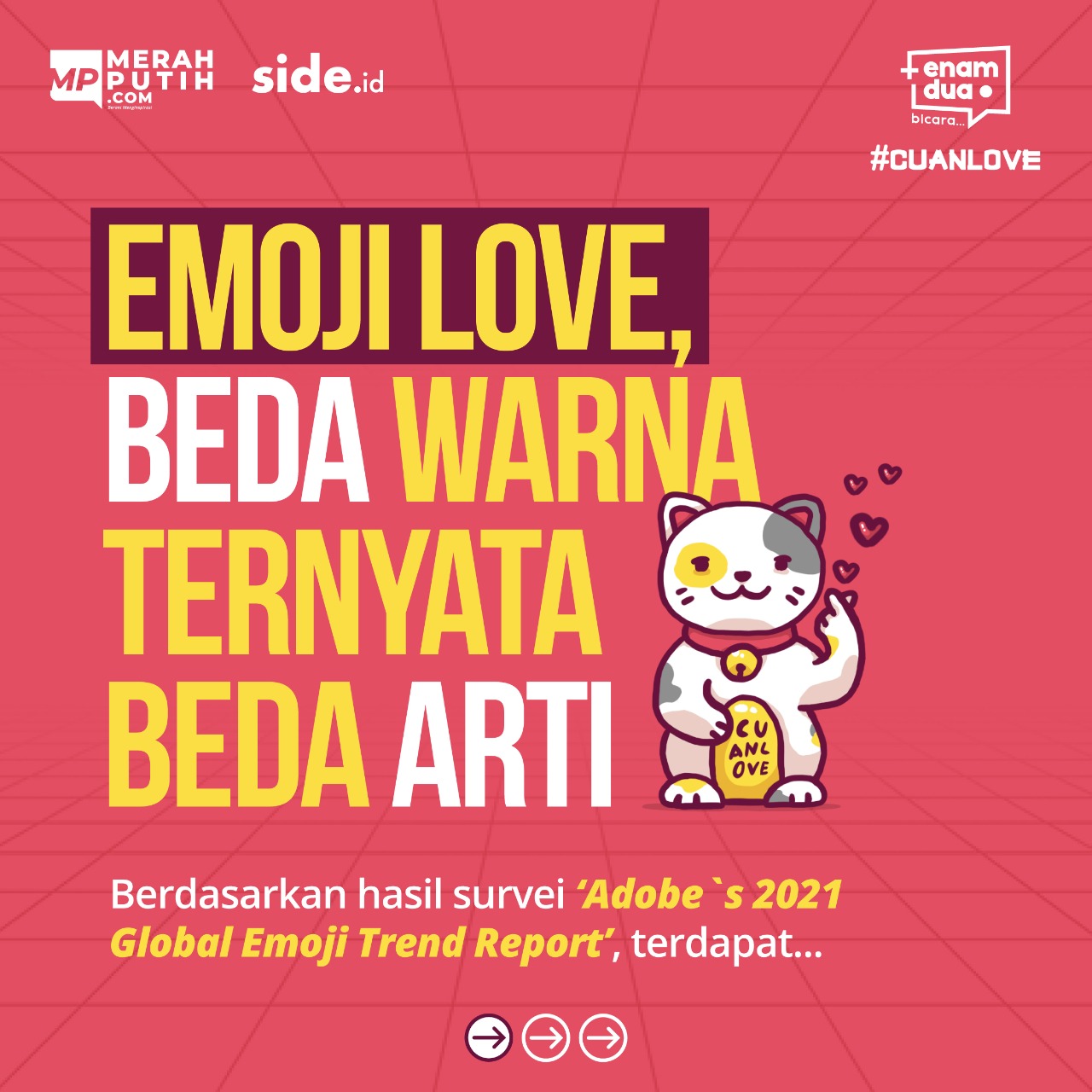Emoji Love, Beda Warna Ternyata Beda Arti 