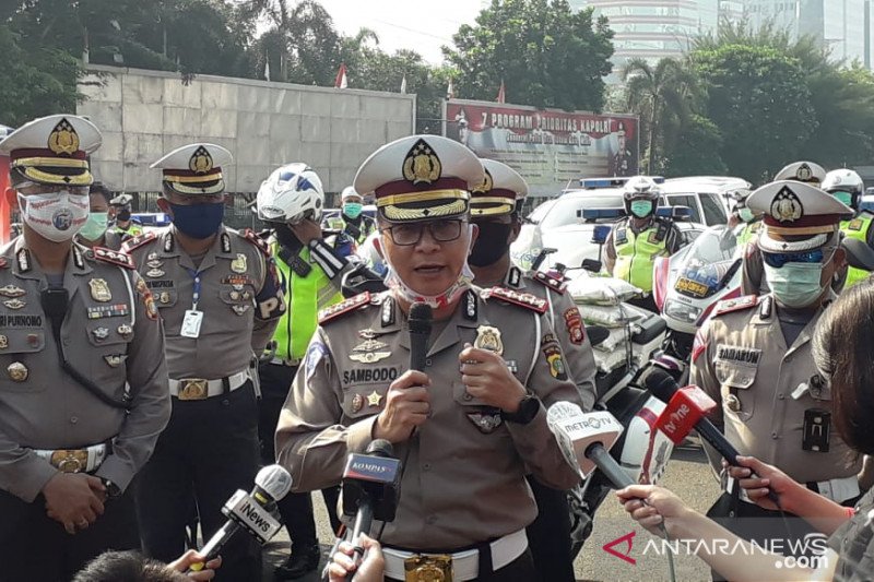 Direktur Lalu Lintas Polda Metro Jaya, Komisaris Besar Polisi Sambodo Purnomo Yogo. (ANTARA/Fianda Rassat)