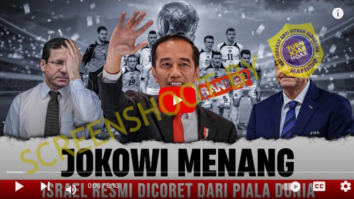 [HOAKS atau FAKTA]: Jokowi Coret Israel dari Piala Dunia U-20