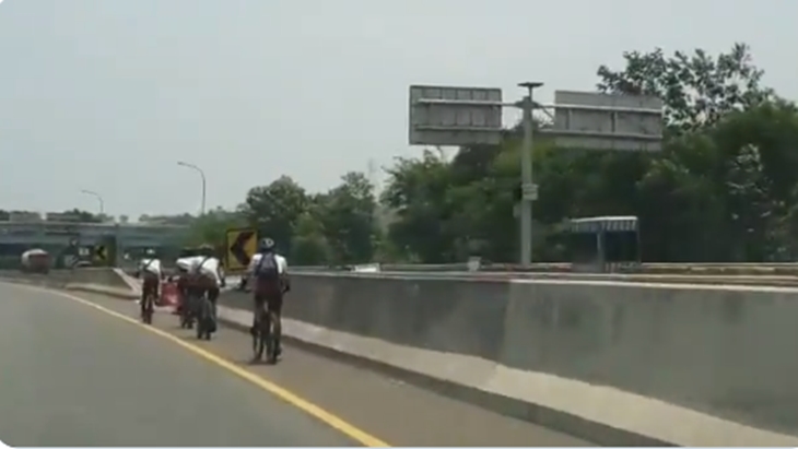 Salah Satu Pesepeda Viral yang Masuk Tol Minta Maaf, Ngaku Capek dan Bingung
